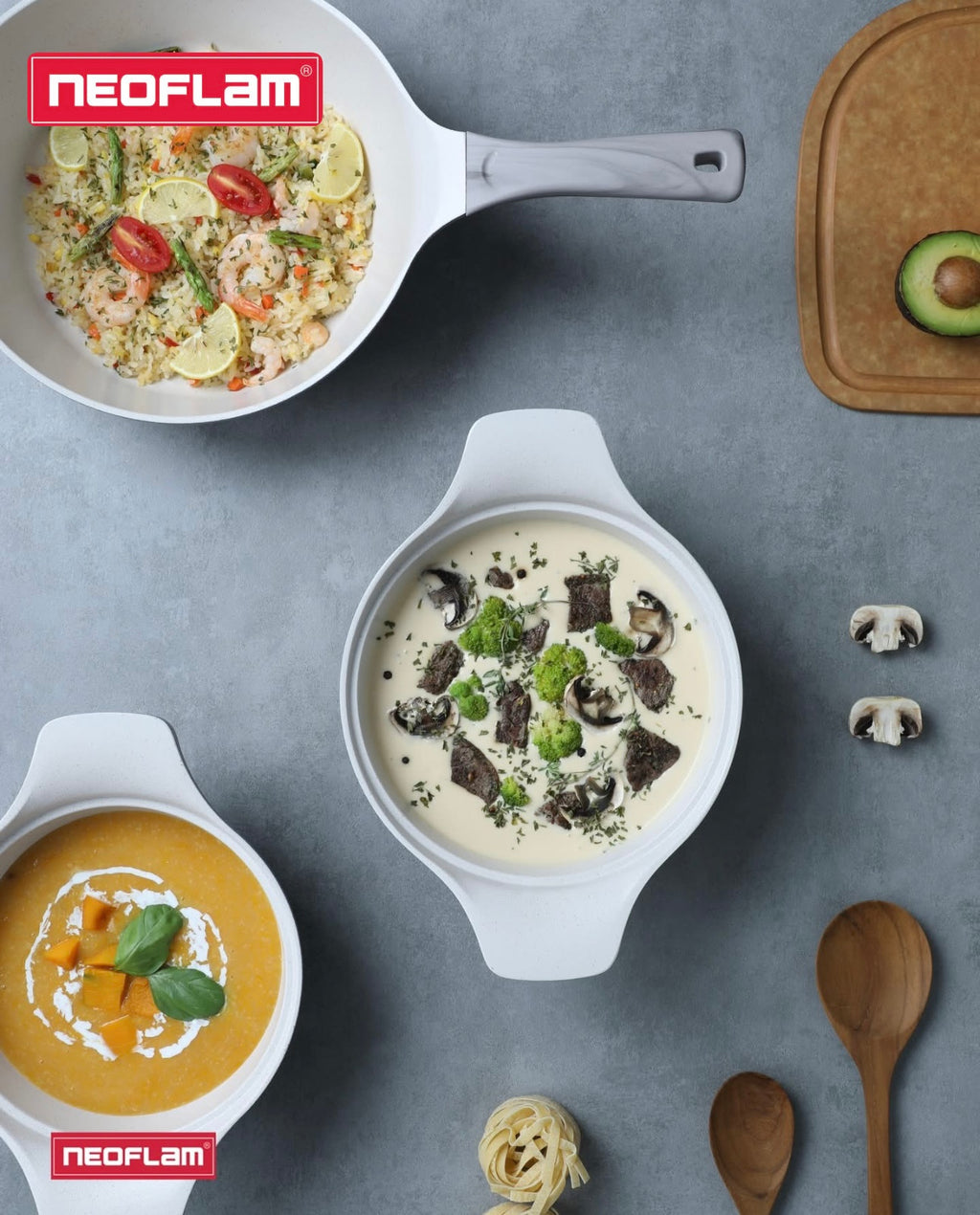 Neoflam Gaudi Cookware Set – طقم حلل وطاسات سيراميك كوري أصلي🇰🇷