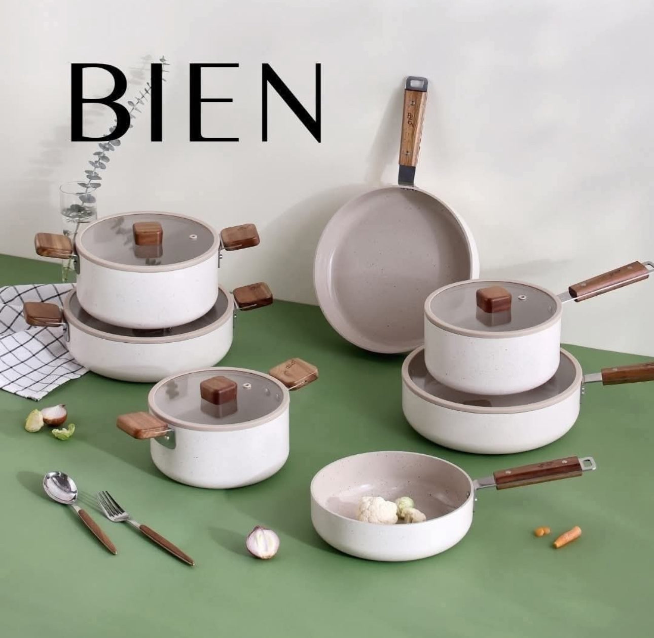 طقم حلل طهي نيوفلام Bien الكوري الأصلي - الإصدار الجديد